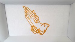 Head Panel with embroidered Praying Hands